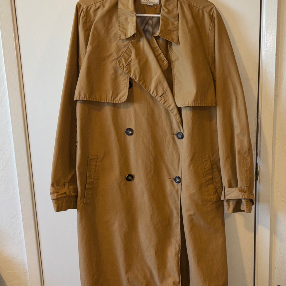 Tan Double-Breasted Trench Coat